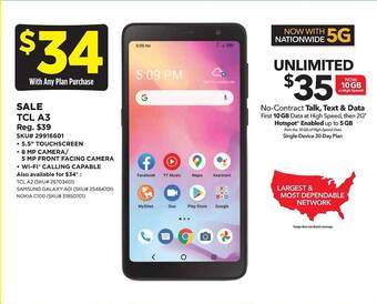 Dollar General Tcl A3 offer