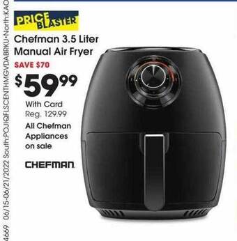 Chefman 3.5 Liter Manual Air Fryer