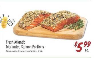 Sprouts Farmers Market Fresh Atlantic Marinated Salmon Portions offer
