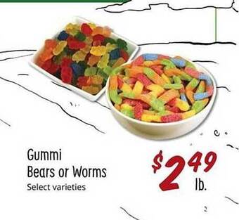 Sprouts Farmers Market Gummi Bears Or Worms offer