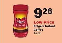 Stater Bros Folgers Instant Coffee offer