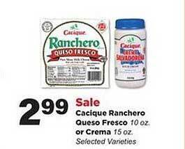 Stater Bros Cacique Ranchero Queso Fresco Or Crema offer