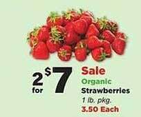 Stater Bros Organic Strawberries offer
