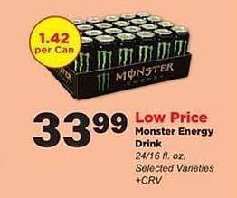 Stater Bros Monster Energy Drink offer