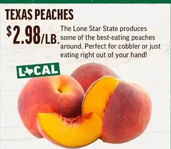 Central Market Texas Peaches offer