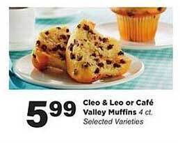 Stater Bros Cleo & Leo Or Café Valley Muffins offer