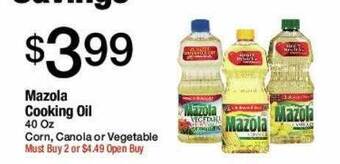 Jons International Mazola Cooking Oil offer