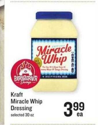 Lowes Foods Kraft Miracle Whip Dressing offer