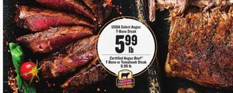 Lowes Foods Usda Select Angus T-bone Steak offer