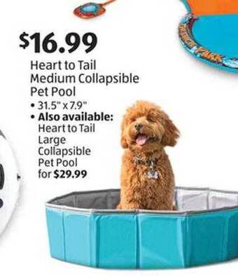 Aldi Heart To Tail Medium Collapsible Pet Pool offer