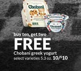Hy-Vee Chobani Greek Yogurt offer
