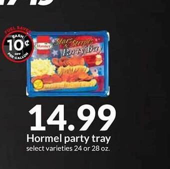 Hy-Vee Hormel Party Tray offer