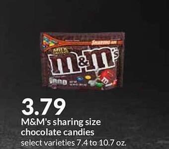 Hy-Vee M&m's Sharing Size Chocolate Candies offer