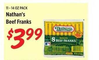 Rouses Nathan's Beef Franks offer