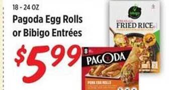 Rouses Pagoda Egg Rolls Or Bibigo Entrées offer