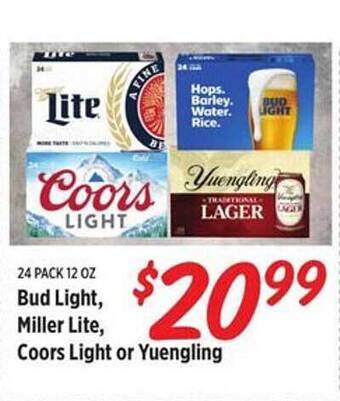Rouses Bud Light Miller Lite Coors Light Or Yuengling offer