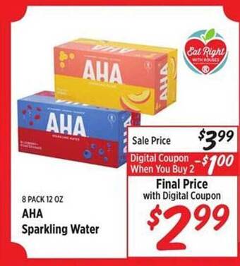 Rouses Aha Sparkling Water offer