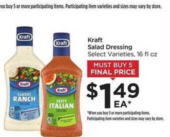 Food 4 Less Kraft Salad Dressing offer