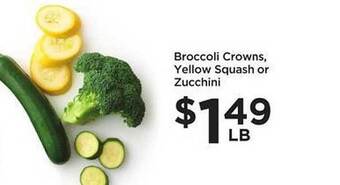 Food 4 Less Broccoli Crowns, Yellow Squash Or Zucchini offer