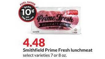 Hy-Vee Smithfield Prime Fresh Lunchmeat offer