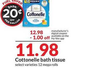 Hy-Vee Cottonelle Bath Tissue offer