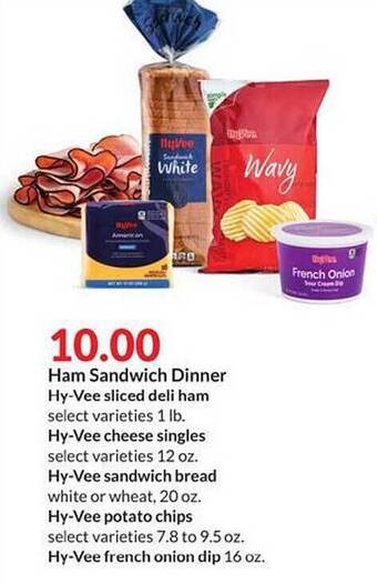 Hy-Vee Ham Sandwich Dinner offer
