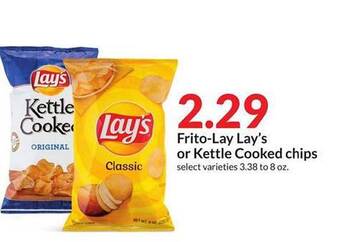 Hy-Vee Frito-lay Lay's Or Kettle Cooked Chips offer
