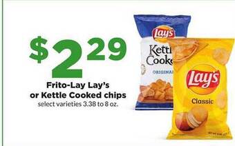 Hy-Vee Frito-lay Lay's Or Kettle Cooked Chips offer