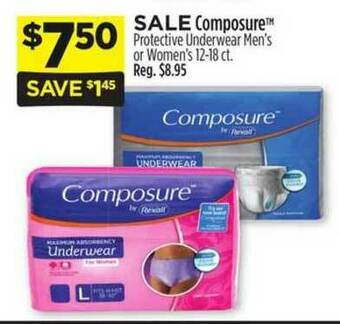 Dollar General Composure Protective Underwear Men's Or Women's offer