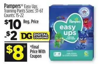 Dollar General Pampers Easy Ups Training Pants Sizes offer
