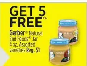 Dollar General Gerber Natural 2nd Foods Jar offer