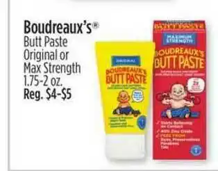 Dollar General Boudreaux's Butt Paste Original Or Max Strength offer