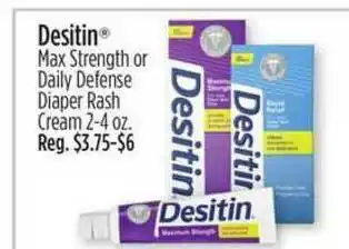 Dollar General Desitin Max Strengh Or Daily Defense Diaper Rash Cream offer