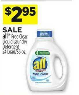 Dollar General All Free Clear Liquid Laundry Detergent offer