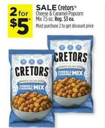 Dollar General Cretors Cheese & Caramel Popcorn Mix offer