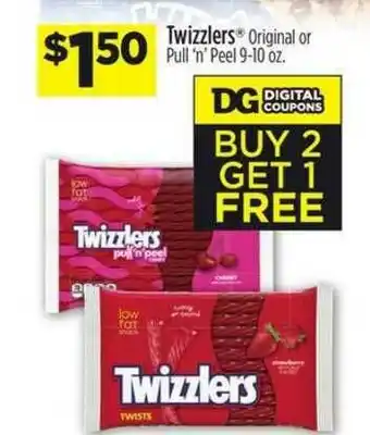 Dollar General Twizzlers Original Or Pull 'n' Peel Buy 2 Get 1 Free offer