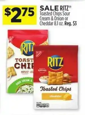 Dollar General Ritz Toasted Chips Sour Cream & Onion Or Cheddar offer