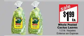 Whole Peeled Cactus Leaves