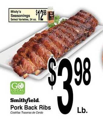 Super Saver Smithfield Pork Back Ribs offer