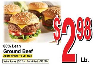 Super Saver 80% Lean Ground Beef offer