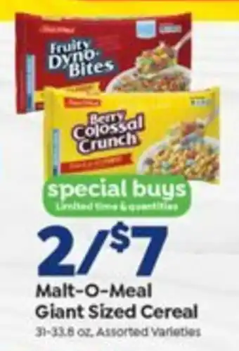 Save a Lot Malt O Meal Giant Sized Cereal offer