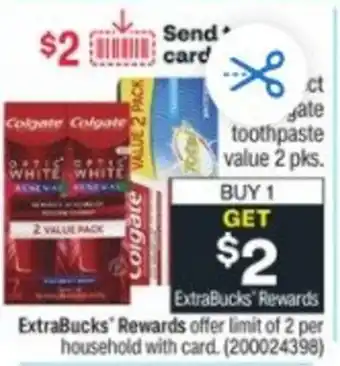 Menards Colgate Toothpaste Value 2 Pks. offer