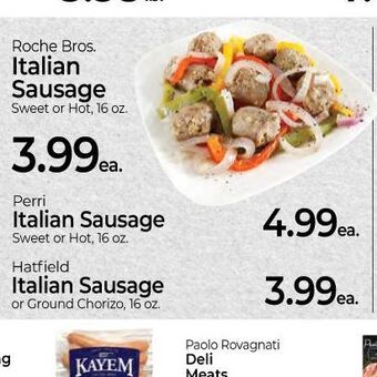 Roche Bros Roche Bros. Italian Sausage offer