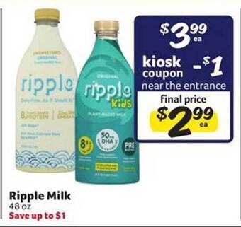 Harveys Supermarkets Ripple Milk offer