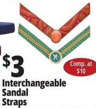 Ocean State Job Lot Interchangeable Sandal Straps offer
