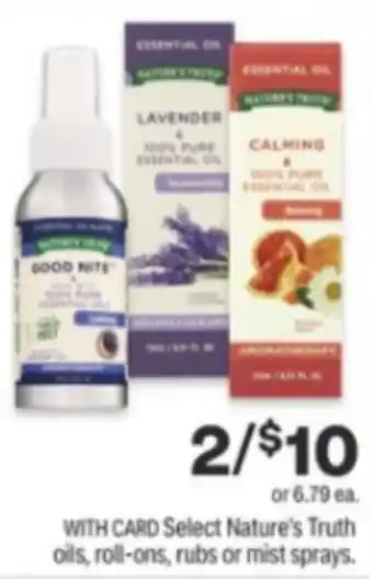 Menards Nature's Truth Oils,Roll-Ons,Rubs Or Mist Sprays. offer