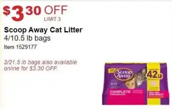 Costco Scoop Away Cat Litter offer