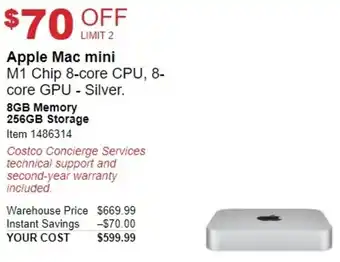 Costco Apple Mac Mini offer