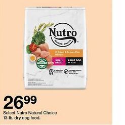 Target Nutro Natural Choice Dry Dog Food offer