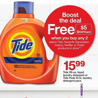 Target Tide liquid laundry detergent offer